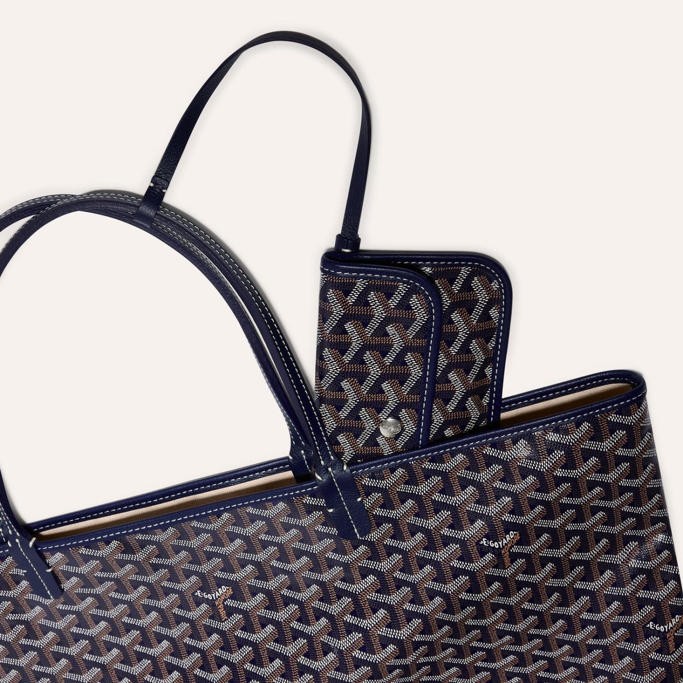 Goyard Saint Louis GM Tote Bag Navy Blue - Image 4